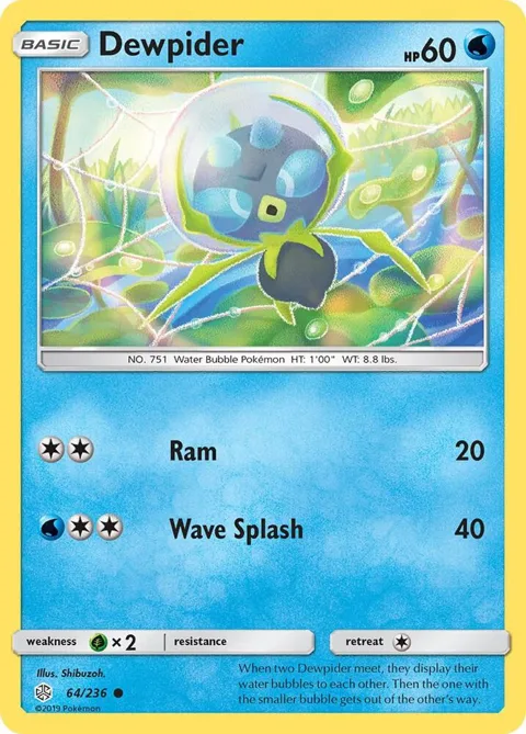 Dewpider #64/236 Pokémon card from SM - Cosmic Eclipse