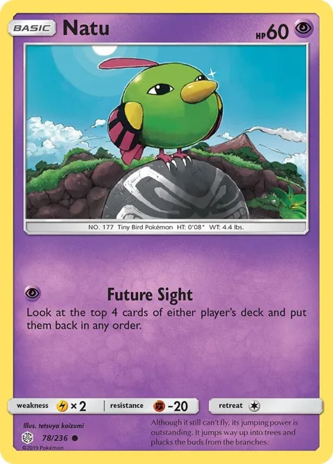 Natu #78/236 Pokémon card from SM - Cosmic Eclipse