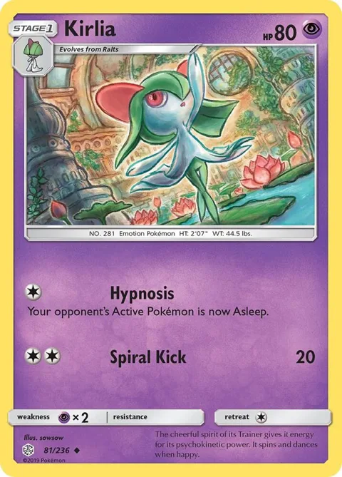 Kirlia #81/236 Pokémon card from SM - Cosmic Eclipse