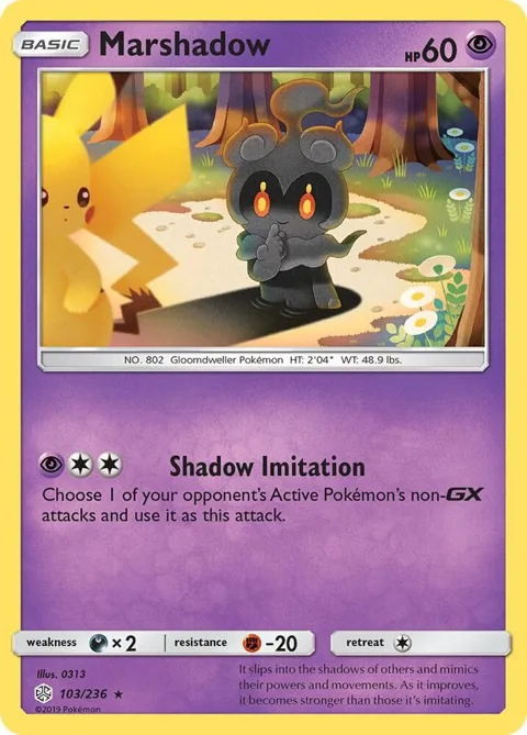 Marshadow #103/236 Pokémon card from SM - Cosmic Eclipse
