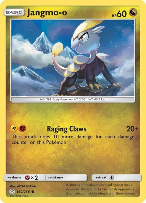 Jangmo-o #160/236 Pokémon card from SM - Cosmic Eclipse