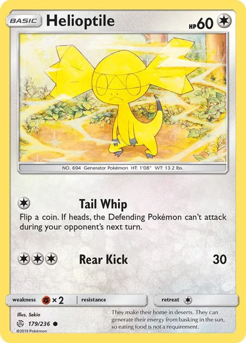 Helioptile #179/236 Pokémon card from SM - Cosmic Eclipse