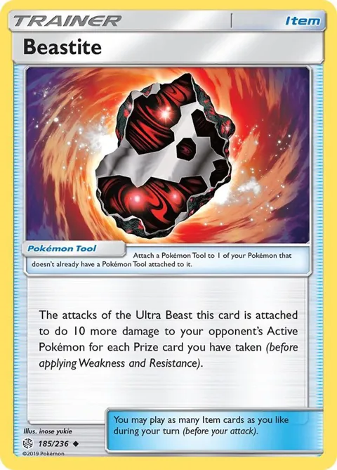 Beastite #185/236 Pokémon card from SM - Cosmic Eclipse