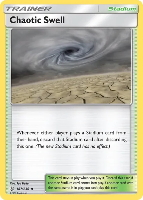 Chaotic Swell #187/236 Reverse Holofoil Pokémon card from SM - Cosmic Eclipse