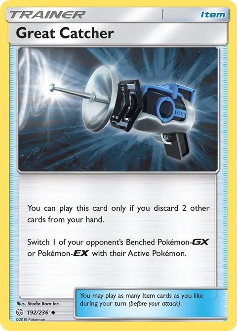 Great Catcher #192/236 Reverse Holofoil Pokémon card from SM - Cosmic Eclipse