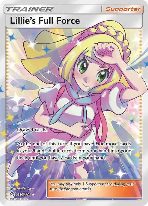 Lillie's Full Force Full Art #230/236 Holofoil Pokémon card from SM - Cosmic Eclipse