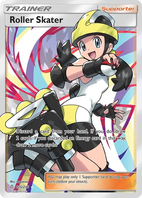 Roller Skater Full Art #235/236 Holofoil Pokémon card from SM - Cosmic Eclipse