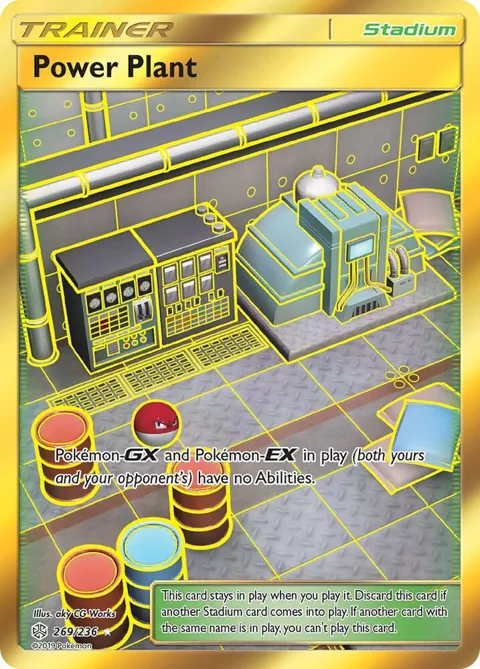 Power Plant Secret Rare #269/236 Holofoil Pokémon card from SM - Cosmic Eclipse