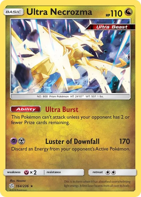 Ultra Necrozma #164/236 Reverse Holofoil Pokémon card from SM - Cosmic Eclipse