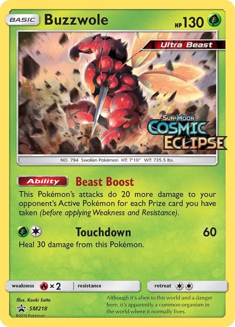 Buzzwole - SM218 Prerelease #SM218 Holofoil Pokémon card from SM Promos