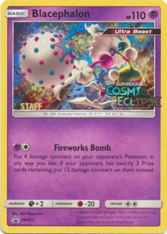 Blacephalon - SM221 Prerelease [Staff] #SM221 Holofoil Pokémon card from SM Promos