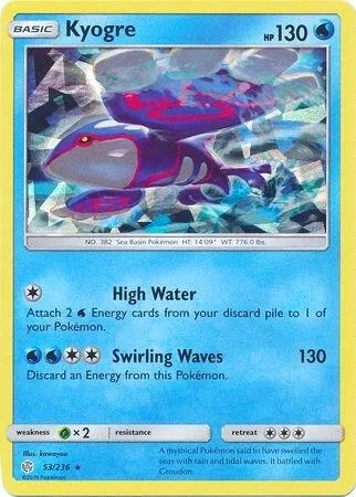 Kyogre - 53/236 Cracked Ice Holo #053/236 Holofoil Pokémon card from Deck Exclusives