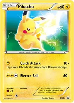 Pikachu #BW54 Pokémon card from Black and White Promos