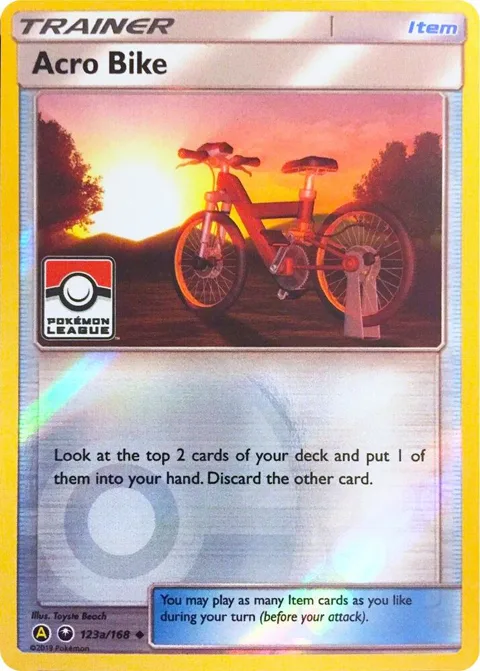 Acro Bike - 123a/168 Pokemon League #123a/168 Reverse Holofoil Pokémon card from League & Championship Cards