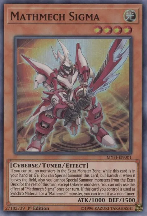 Mathmech Sigma MYFI-EN001 Yu-Gi-Oh card from Mystic Fighters
