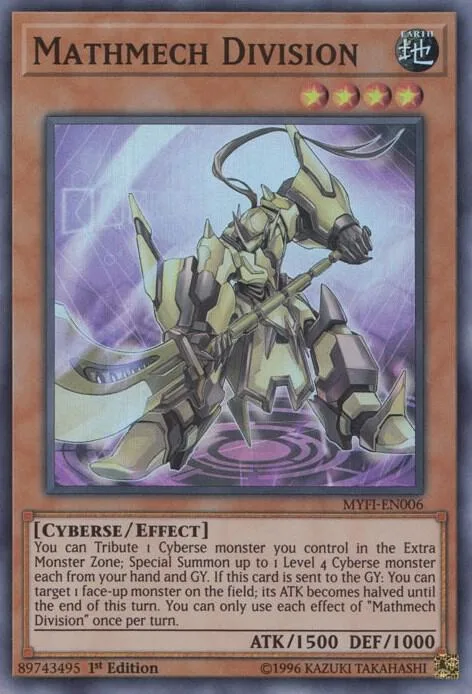 Mathmech Division MYFI-EN006 Yu-Gi-Oh card from Mystic Fighters