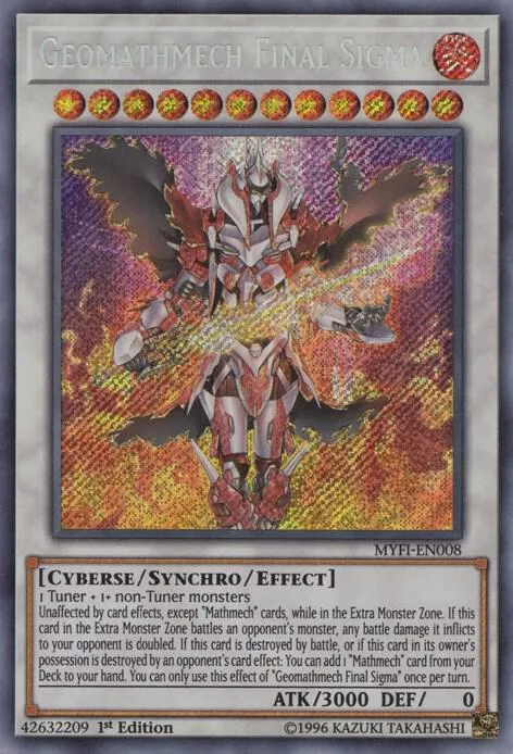 Geomathmech Final Sigma MYFI-EN008 Yu-Gi-Oh card from Mystic Fighters