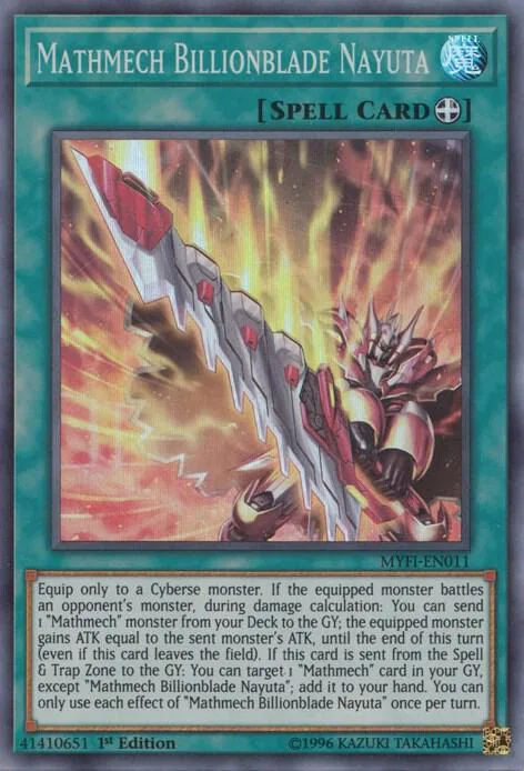 Mathmech Billionblade Nayuta MYFI-EN011 Yu-Gi-Oh card from Mystic Fighters