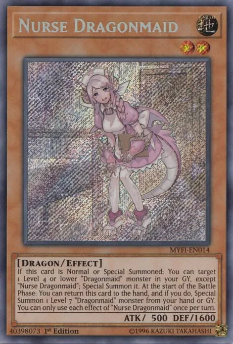 Nurse Dragonmaid MYFI-EN014 Yu-Gi-Oh card from Mystic Fighters