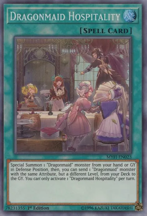 Dragonmaid Hospitality MYFI-EN023 Yu-Gi-Oh card from Mystic Fighters
