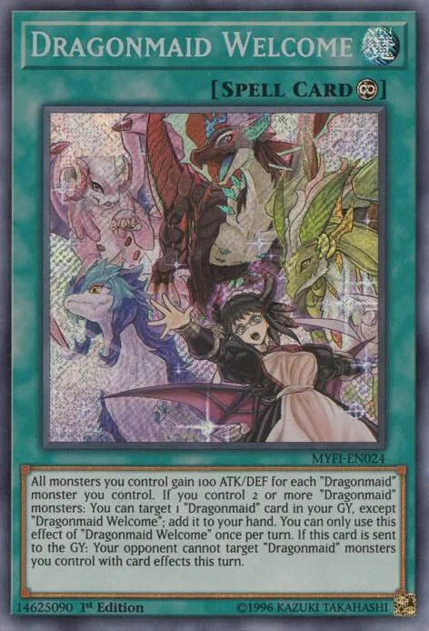 Dragonmaid Welcome MYFI-EN024 Yu-Gi-Oh card from Mystic Fighters