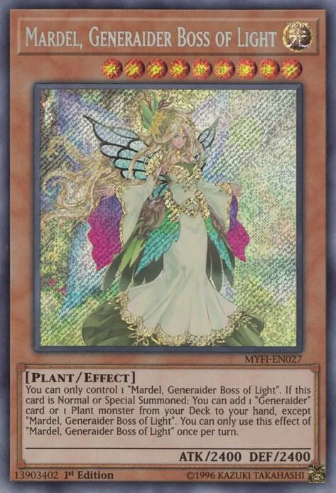 Mardel, Generaider Boss of Light MYFI-EN027 Yu-Gi-Oh card from Mystic Fighters