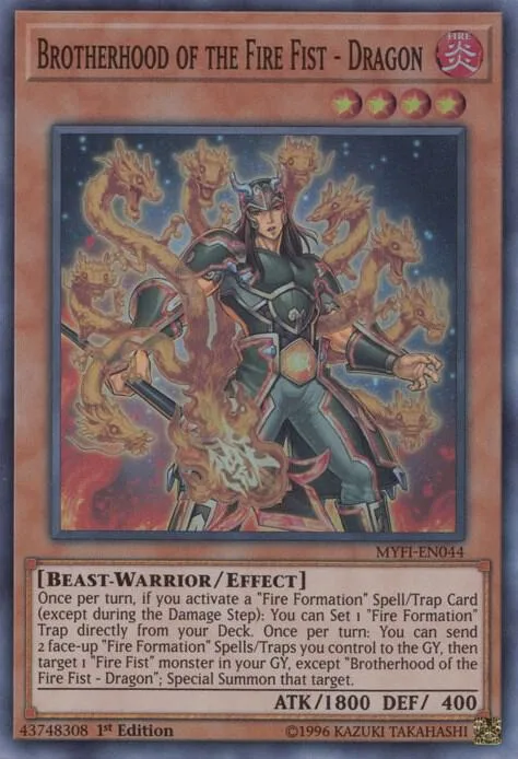 Brotherhood of the Fire Fist - Dragon MYFI-EN044 Yu-Gi-Oh card from Mystic Fighters