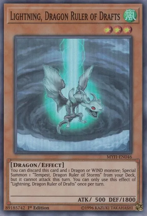 Lightning, Dragon Ruler of Drafts MYFI-EN046 Yu-Gi-Oh card from Mystic Fighters