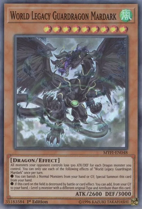 World Legacy Guardragon Mardark MYFI-EN048 Yu-Gi-Oh card from Mystic Fighters