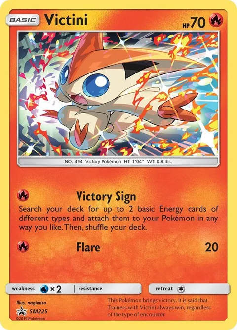 Victini #SM225 Holofoil Pokémon card from SM Promos