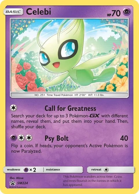 Celebi #SM224 Holofoil Pokémon card from SM Promos