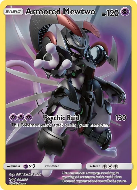 Armored Mewtwo #SM228 Holofoil Pokémon card from SM Promos