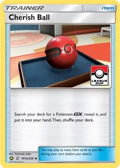 Cherish Ball - 191a/236 League Cup #191a/236 Reverse Holofoil Pokémon card from League & Championship Cards
