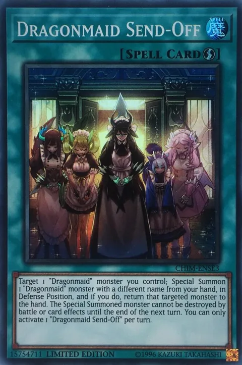 Dragonmaid Send-Off CHIM-ENSE3 Yu-Gi-Oh card from Chaos Impact