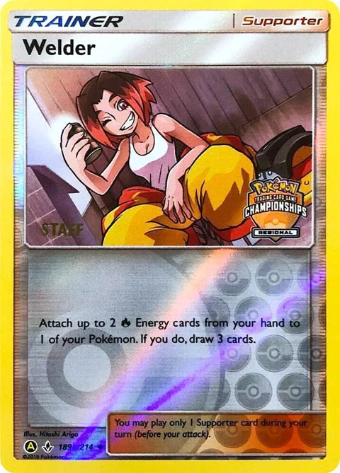 Welder - 189a/214 Regional Championships [Staff] #189a/214 Reverse Holofoil Pokémon card from League & Championship Cards