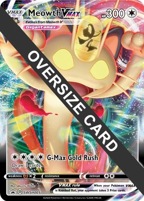 Meowth VMAX #SWSH005 Holofoil Pokémon card from Jumbo Cards