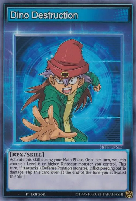 Dino Destruction SBTK-ENS03 Yu-Gi-Oh card from Speed Duel: Trials of the Kingdom