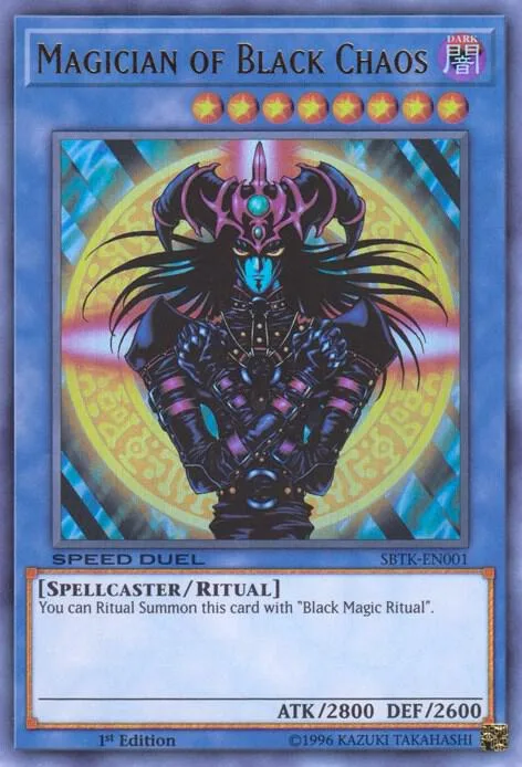 Magician of Black Chaos SBTK-EN001 Yu-Gi-Oh card from Speed Duel: Trials of the Kingdom