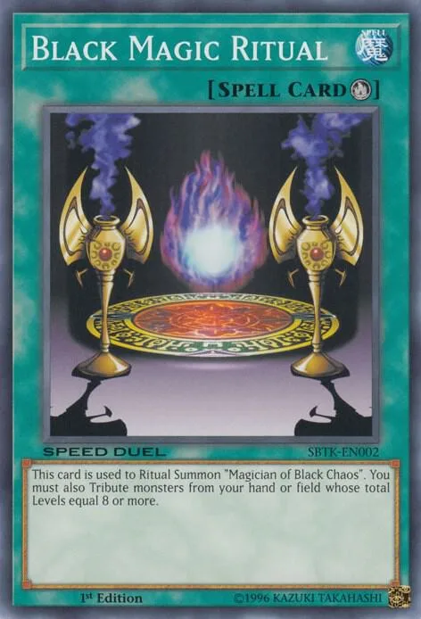 Black Magic Ritual SBTK-EN002 Yu-Gi-Oh card from Speed Duel: Trials of the Kingdom