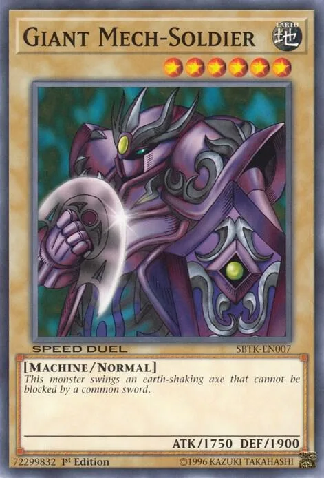 Giant Mech-Soldier SBTK-EN007 Yu-Gi-Oh card from Speed Duel: Trials of the Kingdom