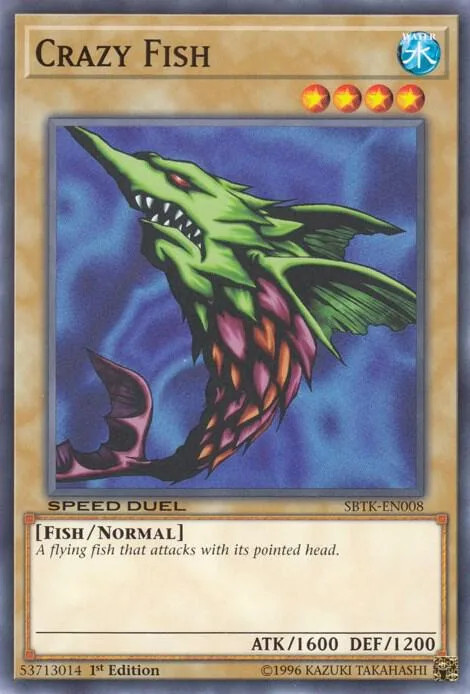 Crazy Fish SBTK-EN008 Yu-Gi-Oh card from Speed Duel: Trials of the Kingdom