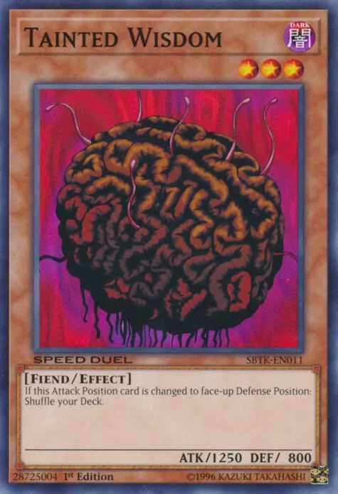 Tainted Wisdom SBTK-EN011 Yu-Gi-Oh card from Speed Duel: Trials of the Kingdom