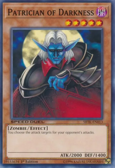 Patrician of Darkness SBTK-EN013 Yu-Gi-Oh card from Speed Duel: Trials of the Kingdom