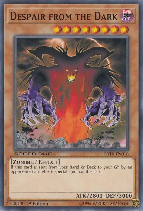 Despair from the Dark SBTK-EN018 Yu-Gi-Oh card from Speed Duel: Trials of the Kingdom