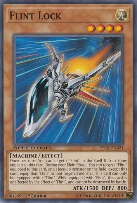 Flint Lock SBTK-EN021 Yu-Gi-Oh card from Speed Duel: Trials of the Kingdom