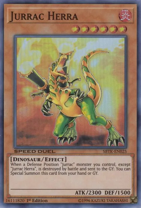 Jurrac Herra SBTK-EN025 Yu-Gi-Oh card from Speed Duel: Trials of the Kingdom