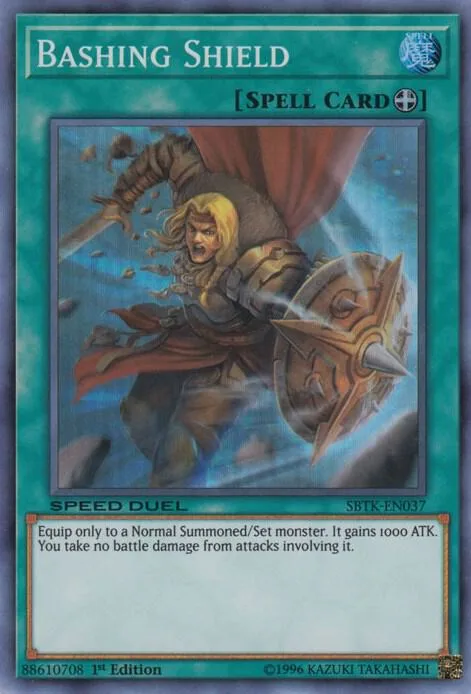 Bashing Shield SBTK-EN037 Yu-Gi-Oh card from Speed Duel: Trials of the Kingdom
