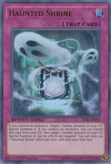 Haunted Shrine SBTK-EN043 Yu-Gi-Oh card from Speed Duel: Trials of the Kingdom