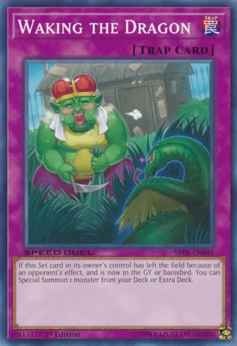Waking the Dragon SBTK-EN045 Yu-Gi-Oh card from Speed Duel: Trials of the Kingdom
