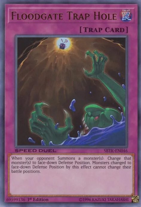 Floodgate Trap Hole SBTK-EN046 Yu-Gi-Oh card from Speed Duel: Trials of the Kingdom